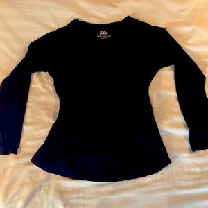 GIRL’S LONG SLEEVE BLACK SHIRT- justice brand, quality, soft material
